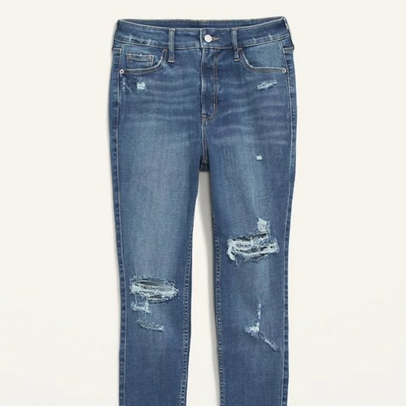 Extra High-Waisted Rockstar 360° Stretch Super-Skinny Ripped Jeans - Picture 3 of 5